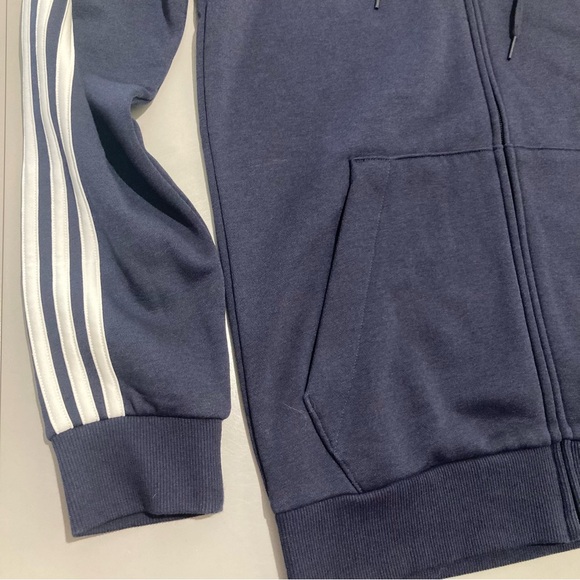 Adidas Dark Blue Hoodie with White Accents - Picture 5 of 7